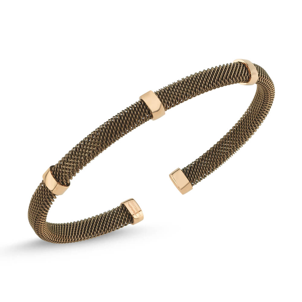 Altın Tasarım Yassı Çelik Bileklik